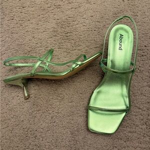 Abound Metallic Green Strappy Sandals